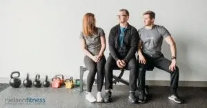 Poul with managers in studio